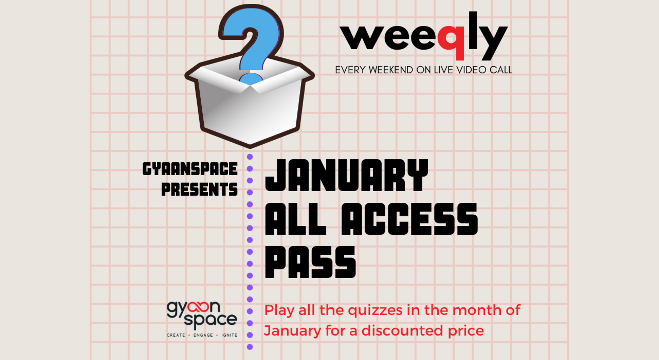 Gyaanspace quizzes January All Access pass (play all our quizzes at a discounted rate)