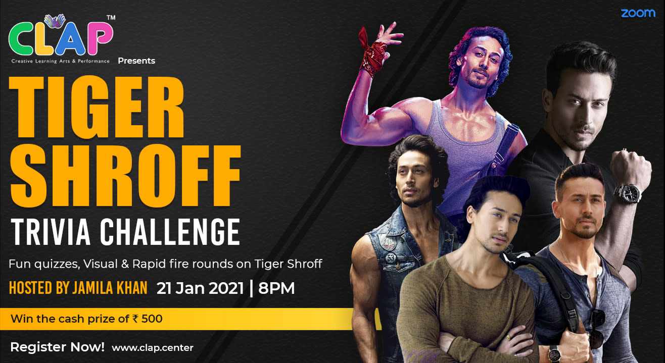 CLAP presents Cinema Trivia Challenge Bollywood quiz on Tiger Shroff.