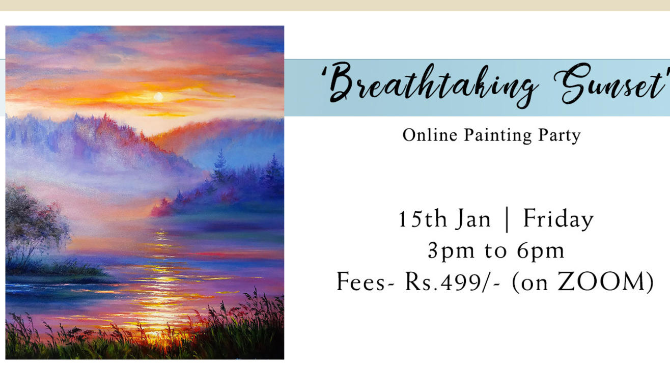 ‘Breathtaking Sunset’ Painting Party by Paintology