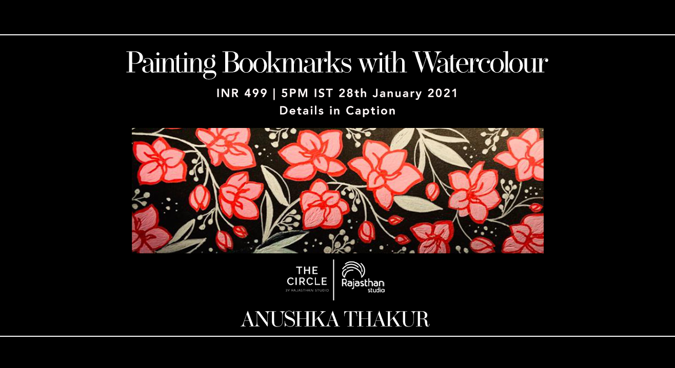 Painting Bookmarks with  Watercolour Workshop by Rajasthan Studio