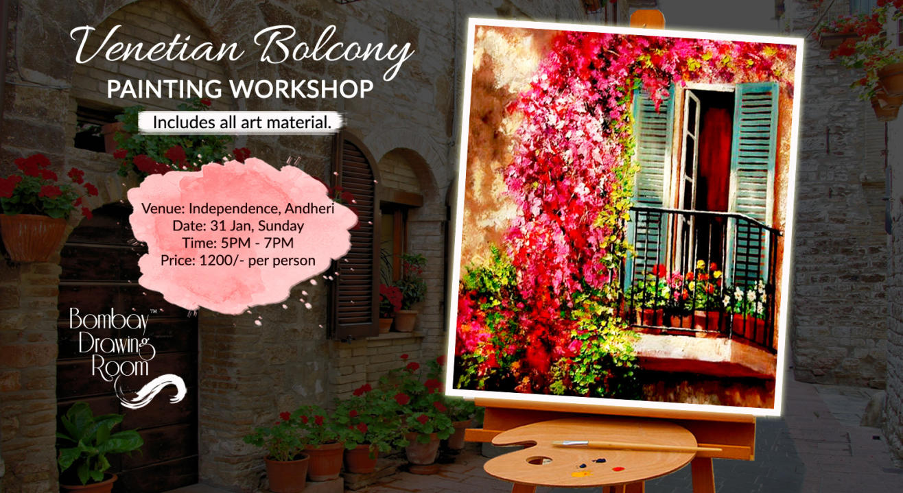 Venetian Balcony Painting Workshop by Bombay Drawing Room