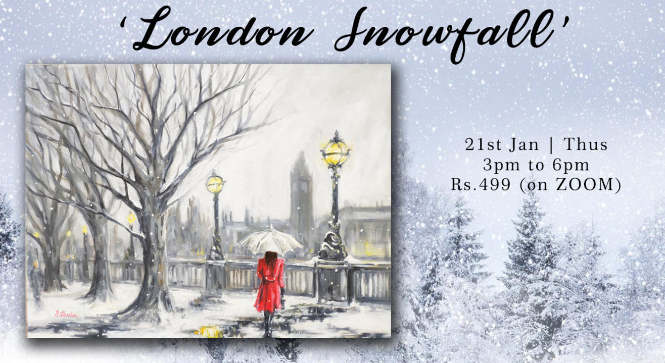 ‘London Snowfall’Painting Party Paintology