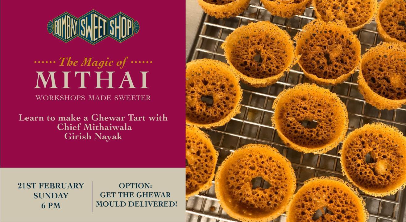 Learn to make a Ghewar Tart with Chef Girish Nayak!