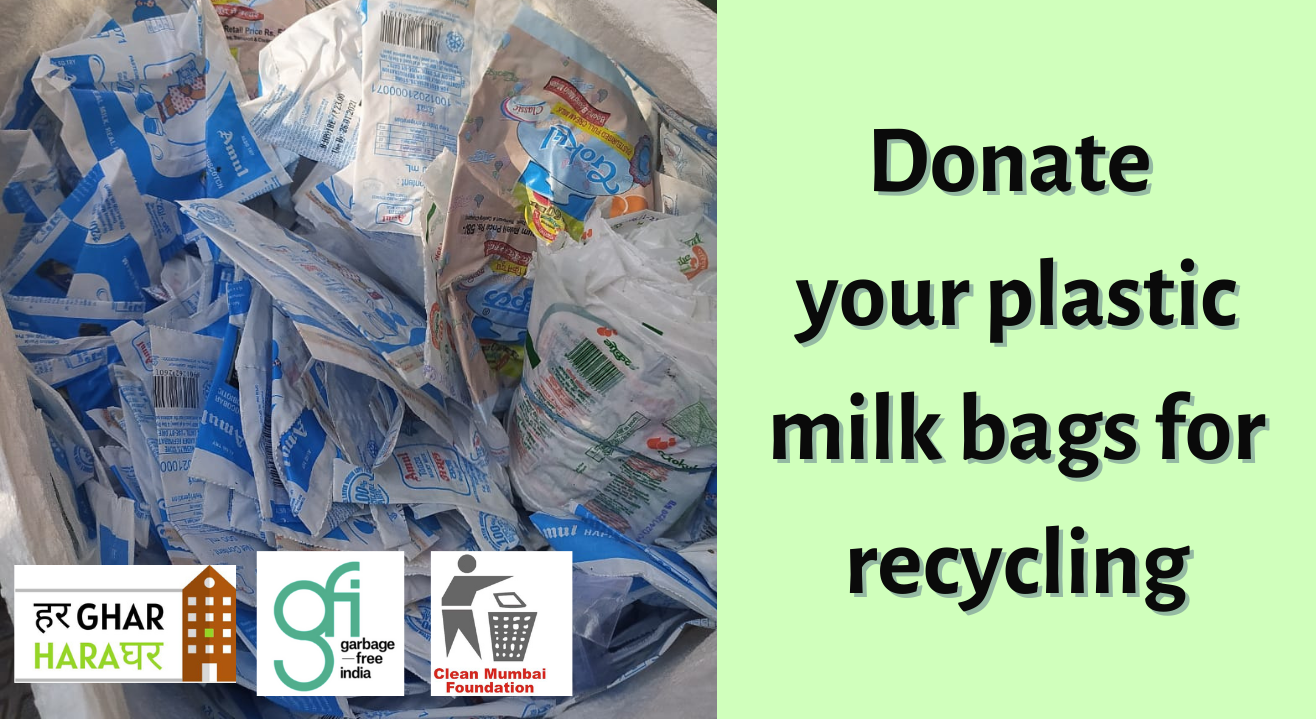 Donate your plastic milk bags for recycling