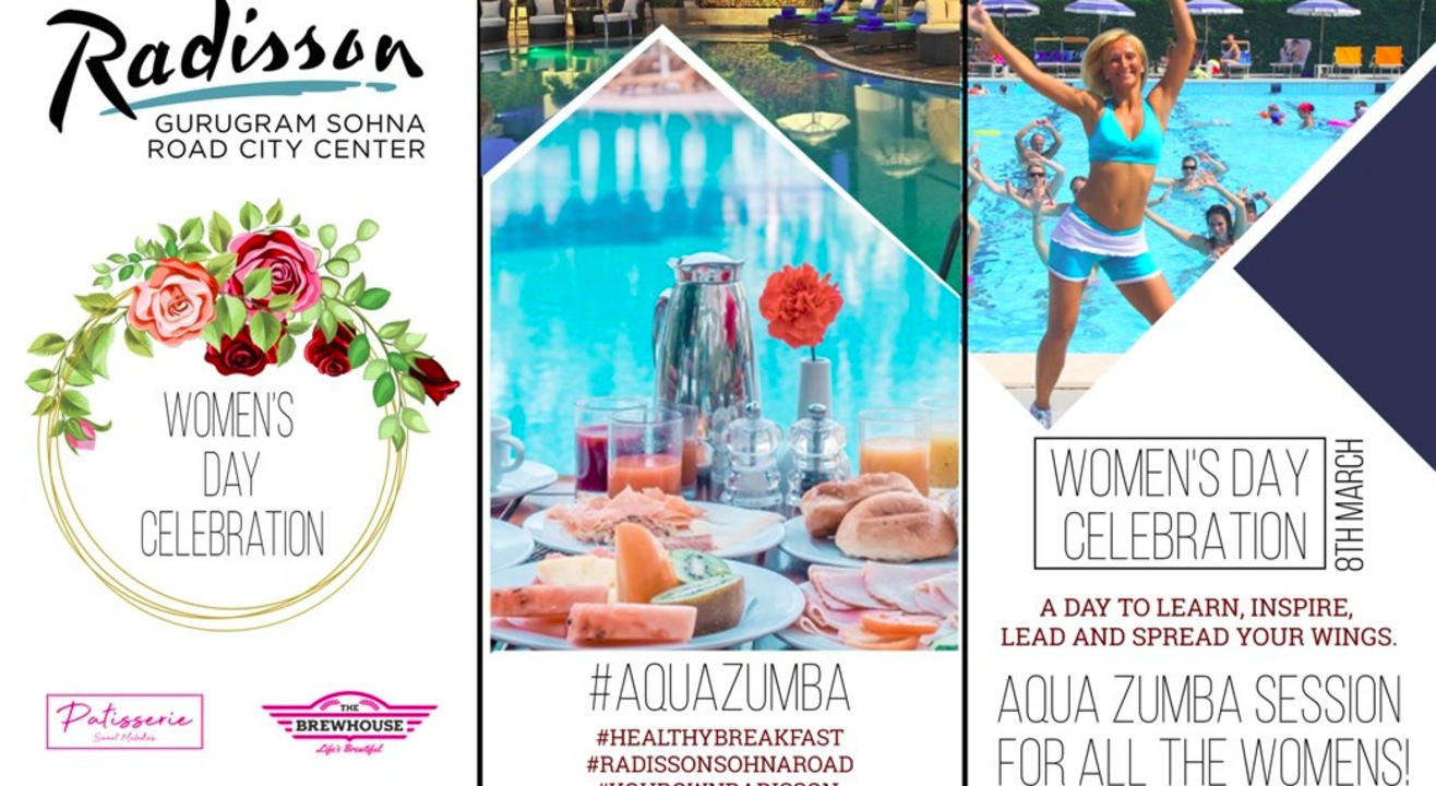 Women's Day Celebration: Female Pass to Aqua Zumba Session and Lunch By The Pool