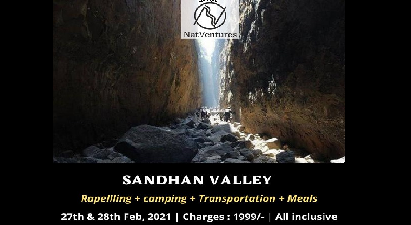 Sandhan Valley Full Descend Trek + Rapelling + Camping.