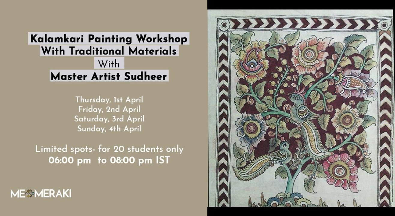 ONLINE KALAMKARI PAINTING WORKSHOP WITH SUDHEER(WITH MATERIALS)