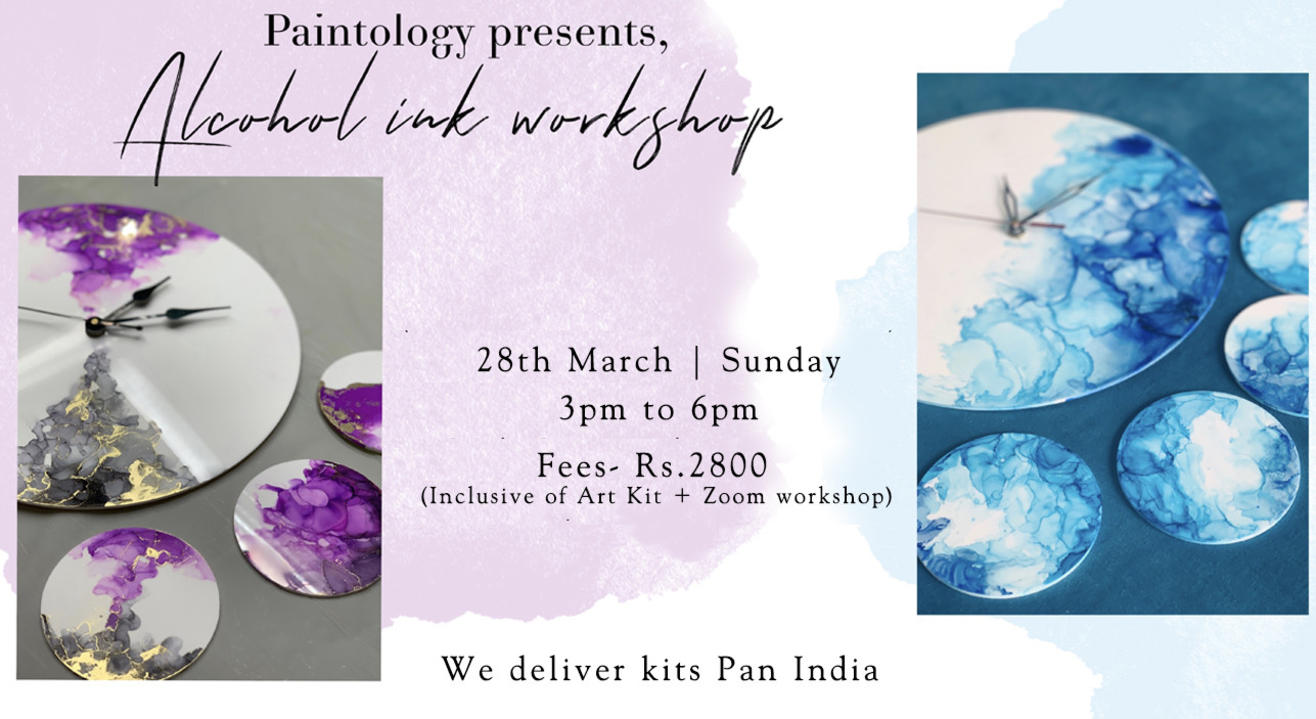 28th March – Alcohol Ink workshop with Kit (Pan India)