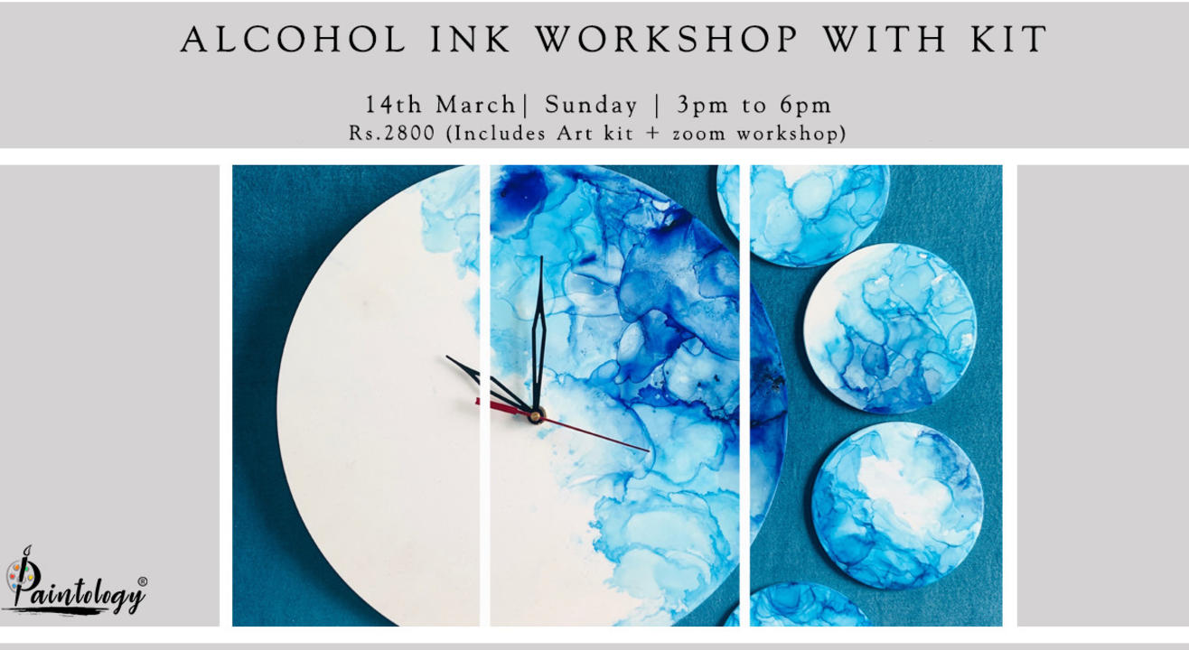14th March – Online Alcohol Ink workshop with Kit