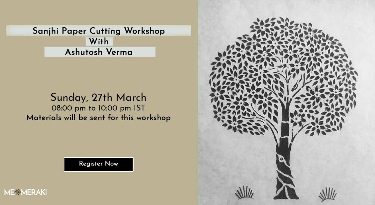 ONLINE SANJHI  WORKSHOP WITH WITH ASHUTOSH(WITH MATERIALS)