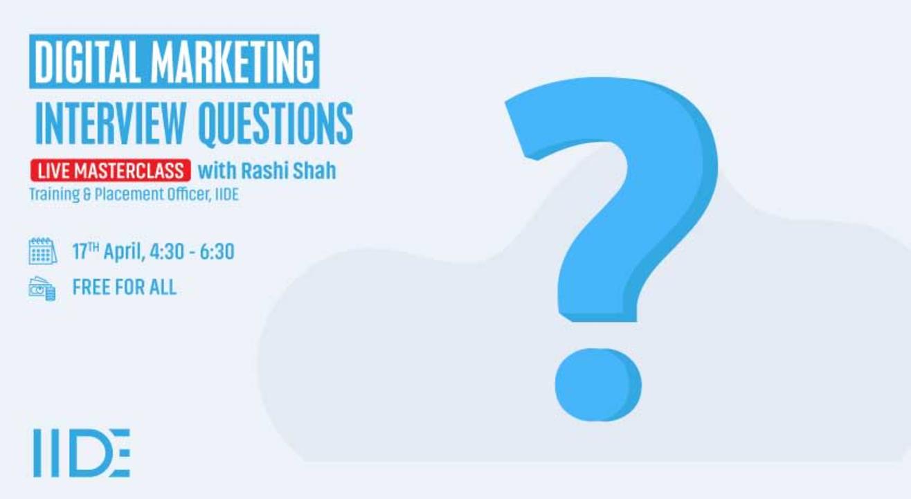 Digital Marketing Interview Questions