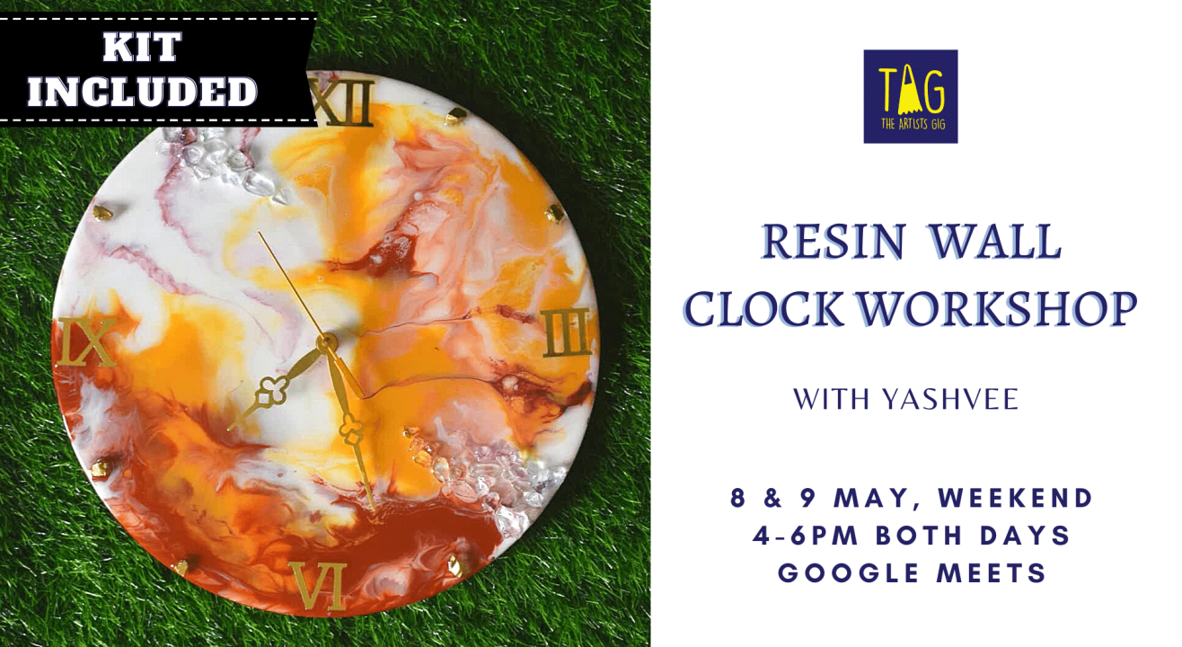 Resin Wall Clock Workshop by TAG The Artists Gig