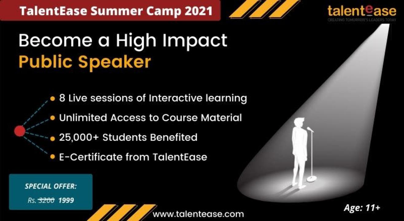 Summer Camp: Become a high impact public speaker