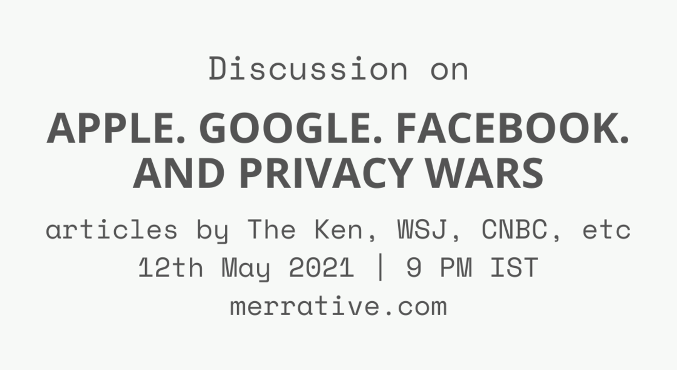 Discussion on 'Apple. Google. Facebook. And Privacy Wars.'