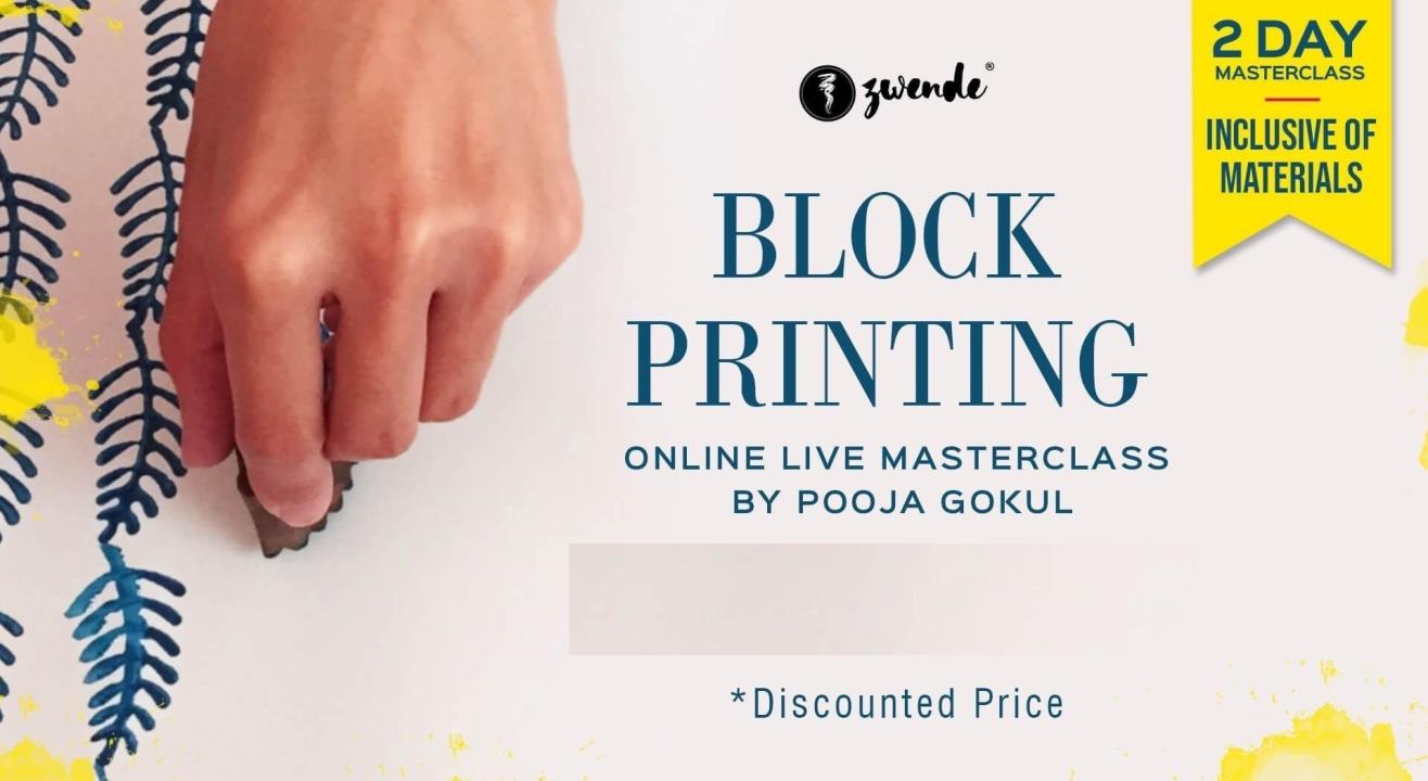 Block Printing [4 Day Online Live Masterclass]