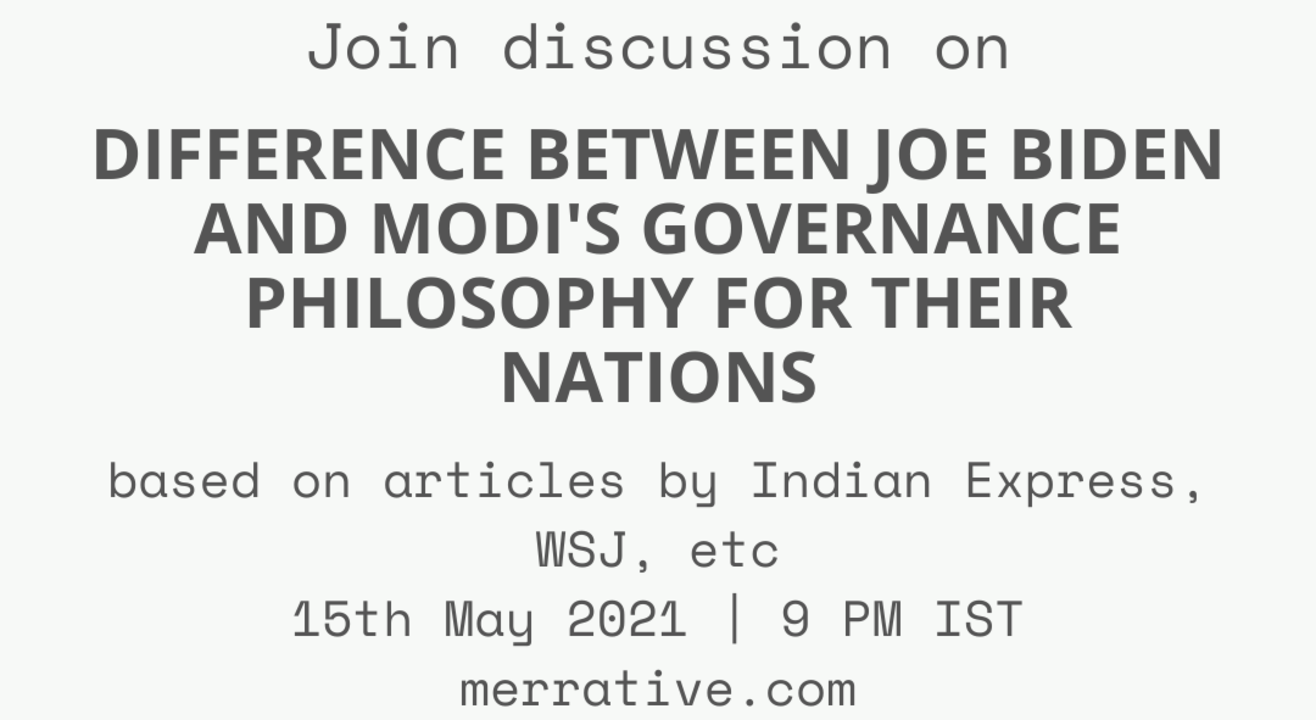 Group Discussion on 'Difference between Joe Biden and Modi's governance philosophy for their nations'