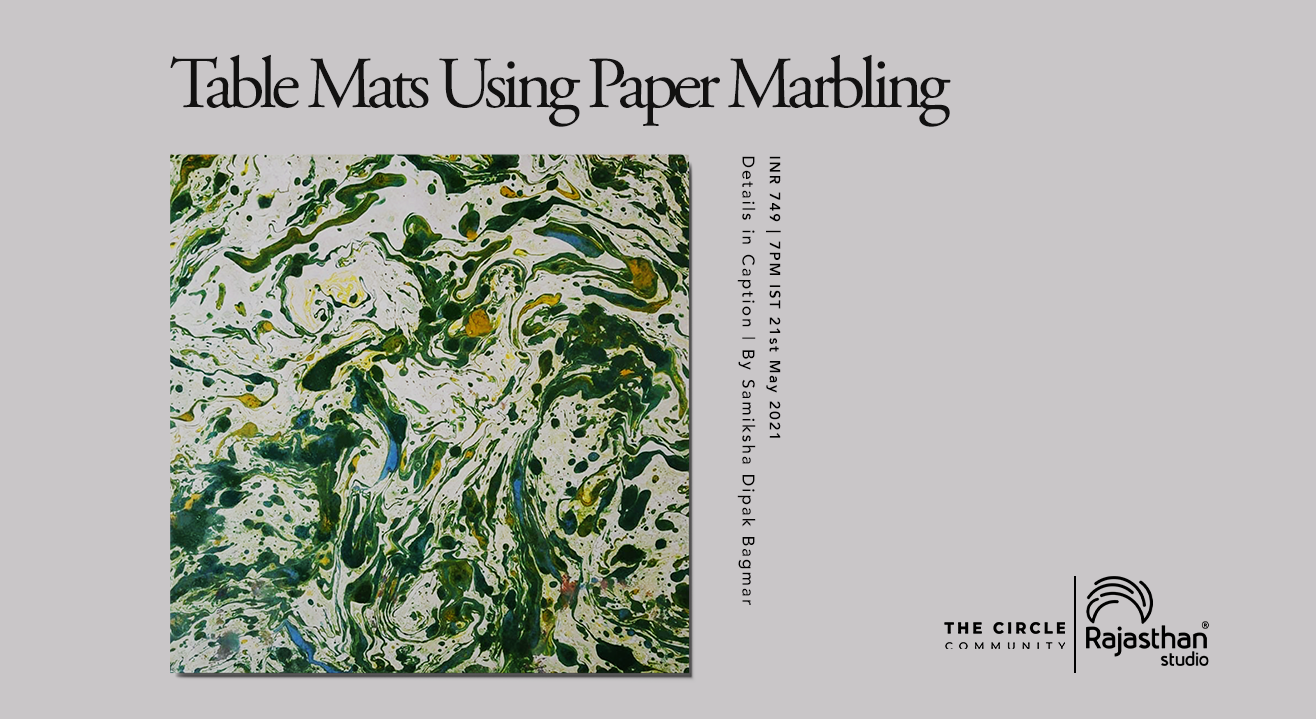 Table Mats Using Paper Marbling Workshop by The Circle Community