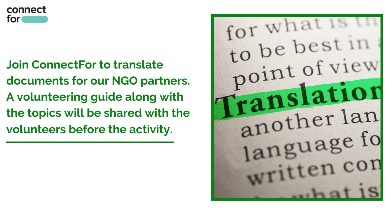 Volunteer to translate stories of change for an NGO