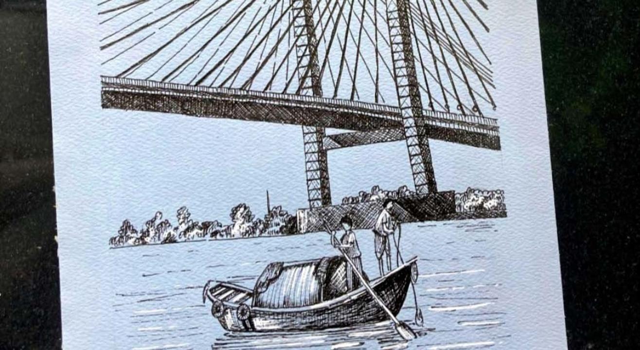 Front View of Howrah Bridge Kolkata India - Etsy