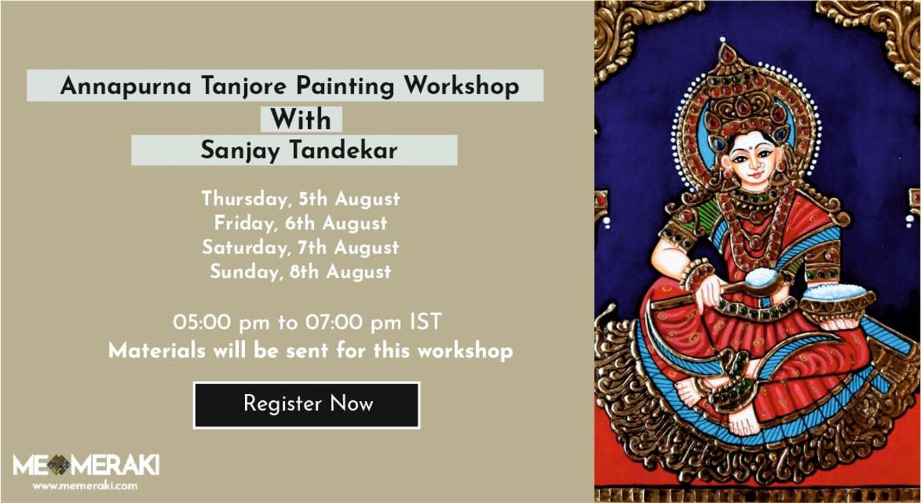 ONLINE TANJORE ANNAPURNA WORKSHOP WITH SANJAY TANDEKAR (WITH MATERIALS)