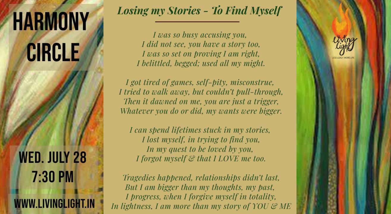 Sharing Circle #49 on ~ "Losing my Stories to find Myself"