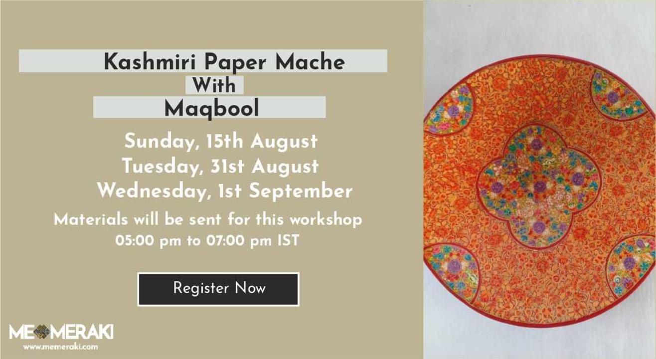 ONLINE KASHMIRI PAPER MACHE WITH MAQBOOL (WITH MATERIALS)