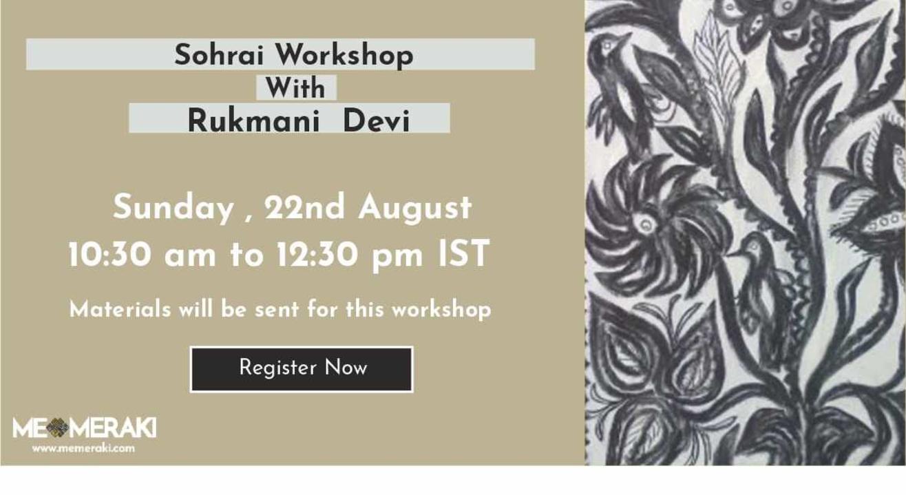 ONLINE SOHRAI ART WORKSHOP WITH RUKMANI DEVI