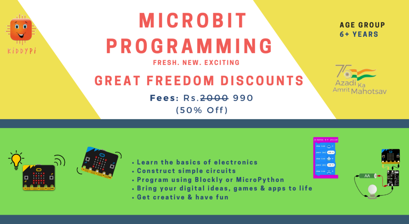 Electronics with Micro:bit Coding by KiddyPi