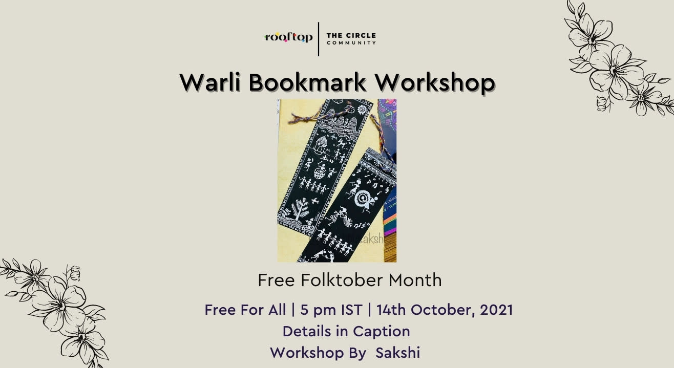  Warli Bookmark Workshop- Free Folktober Month Special Workshops