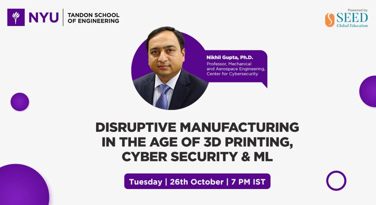 Disruptive manufacturing in the age of 3D printing, Cyber Security & ML