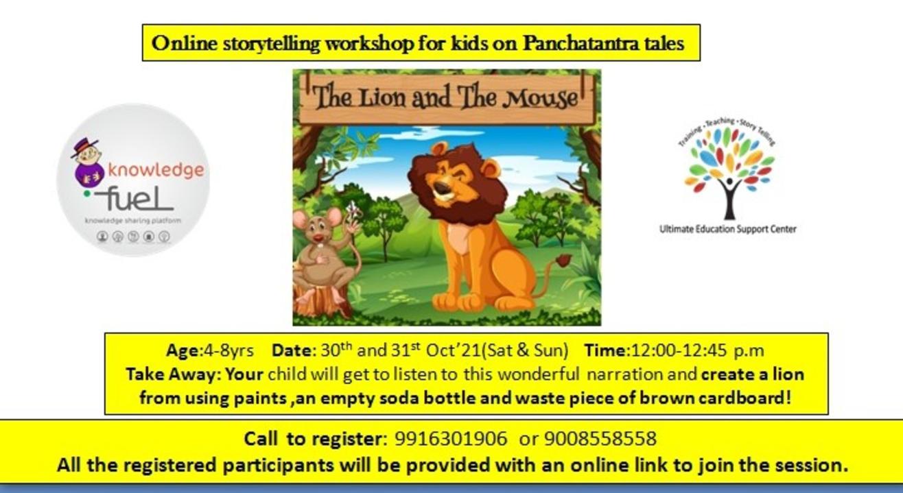 Online storytelling workshop for kids on Panchatantra tales.