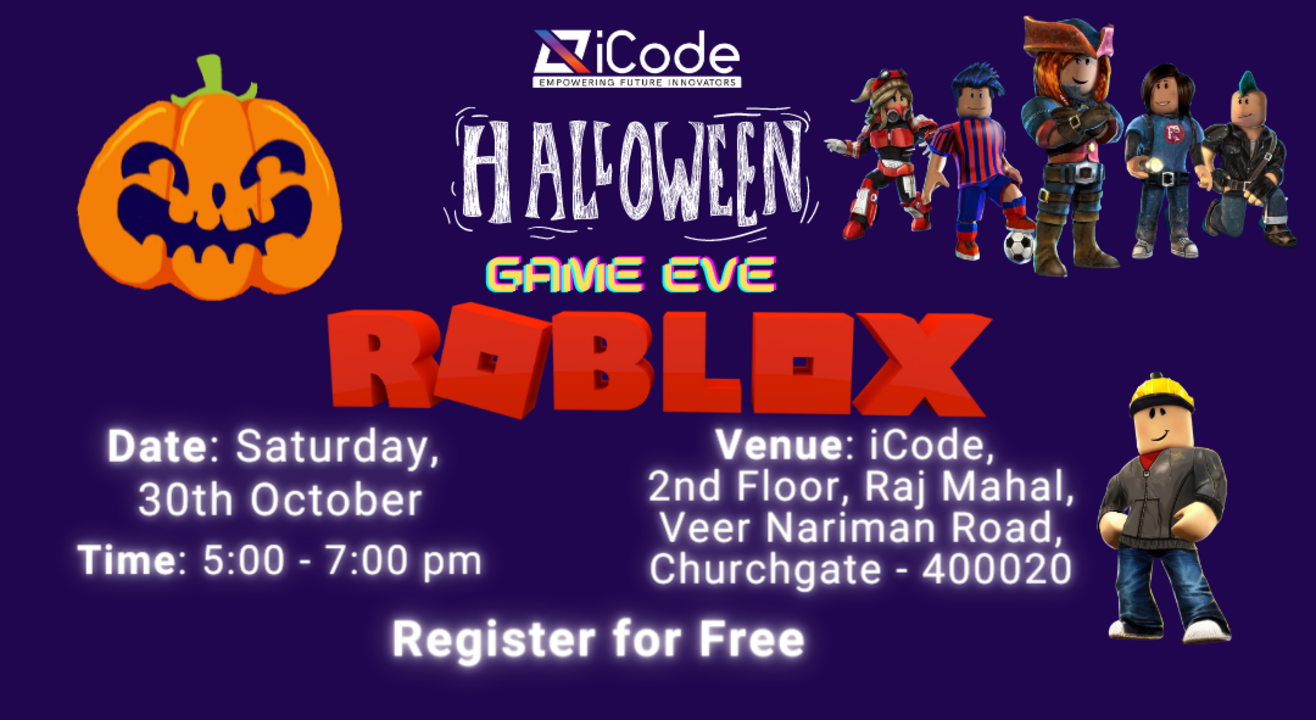 Halloween Game Eve with Roblox at iCode Mumbai