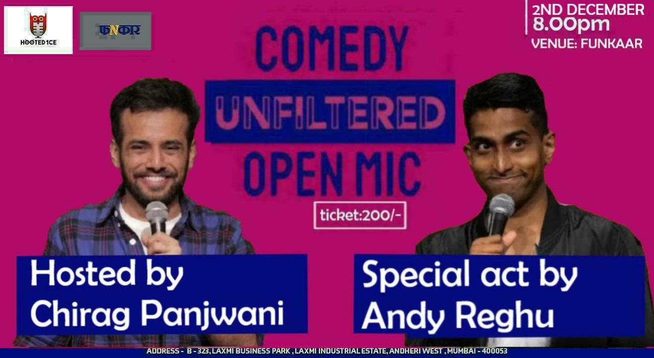 Comedy Unfiltered Open Mic ft. Andy Reghu