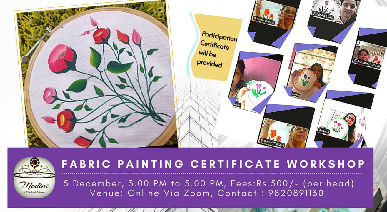 Fabric Painting Certificate Online Workshop