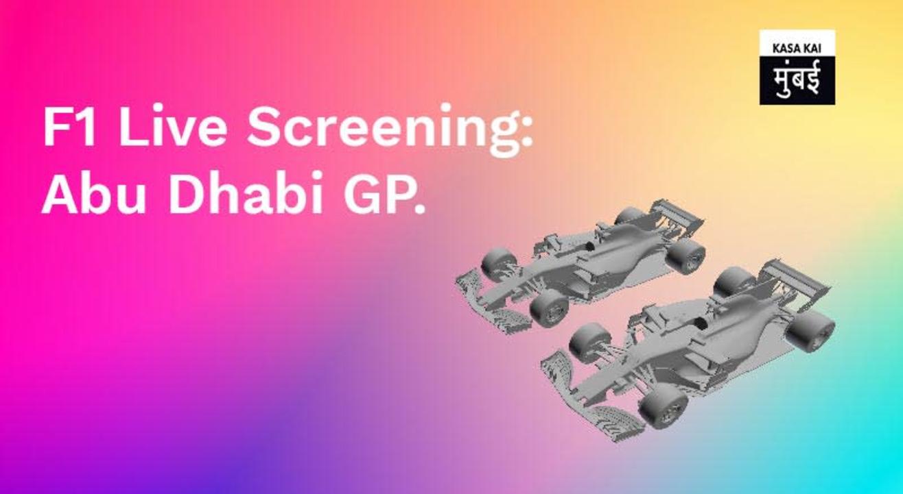 Formula 1 Live Screening Bengaluru Abu Dhabi GP