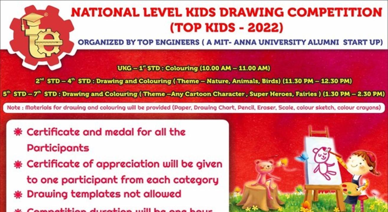  NATIONAL LEVEL KIDS DRAWING COMPETITION  (TOP KIDS - 2022)