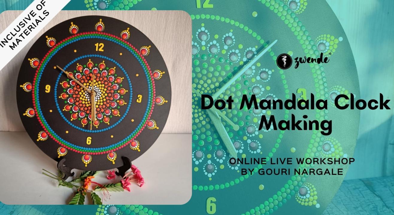 Dot Art Mandala Coasters Online Workshop with Home Delivered Kits