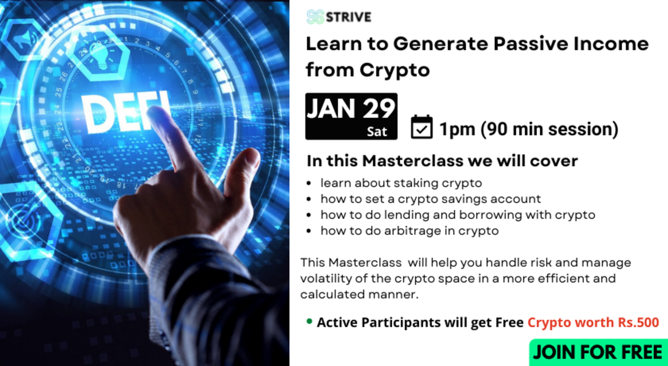 Learn to generate Passive Income from Crypto