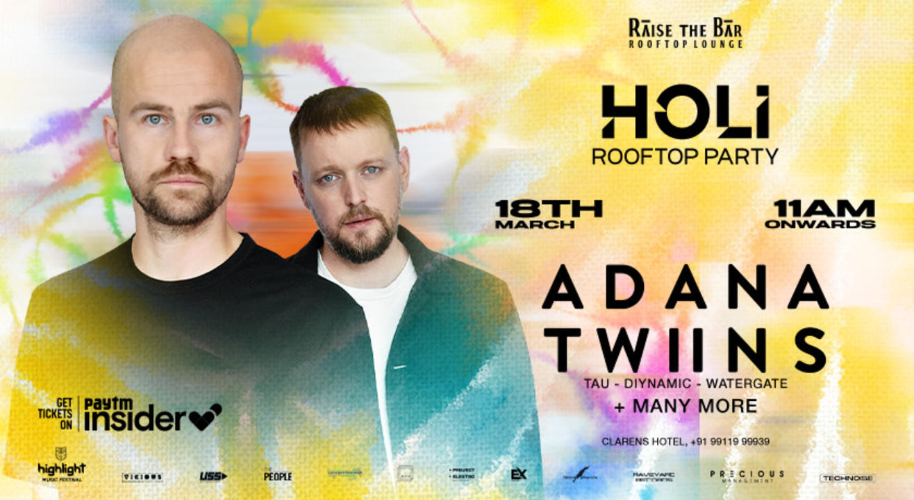 Holi Rooftop Party ft. ADANA TWIINS @ Raise The Bar | Holi 2022