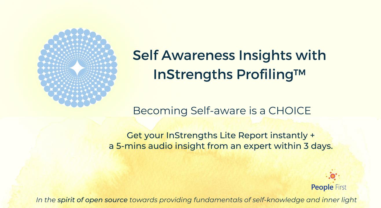 Self Awareness Insights with InStrengths Profiling™ 