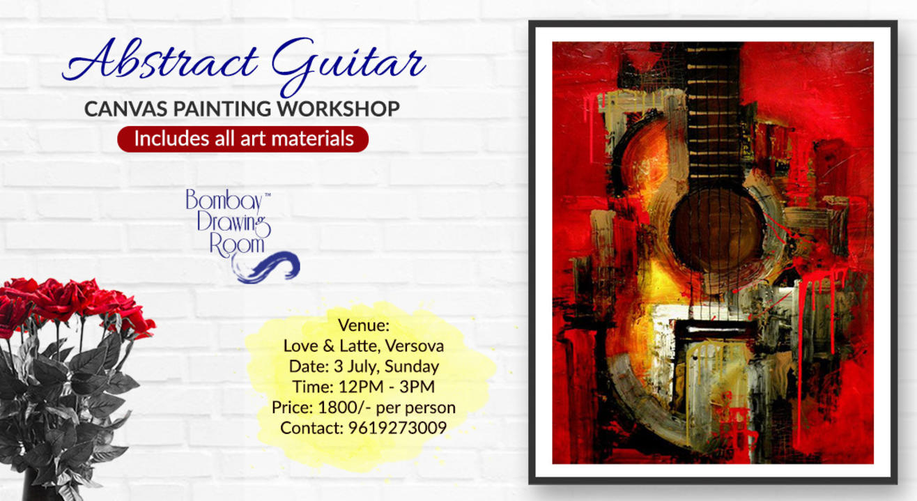 Abstract Guitar Canvas Painting Workshop by Bombay Drawing Room