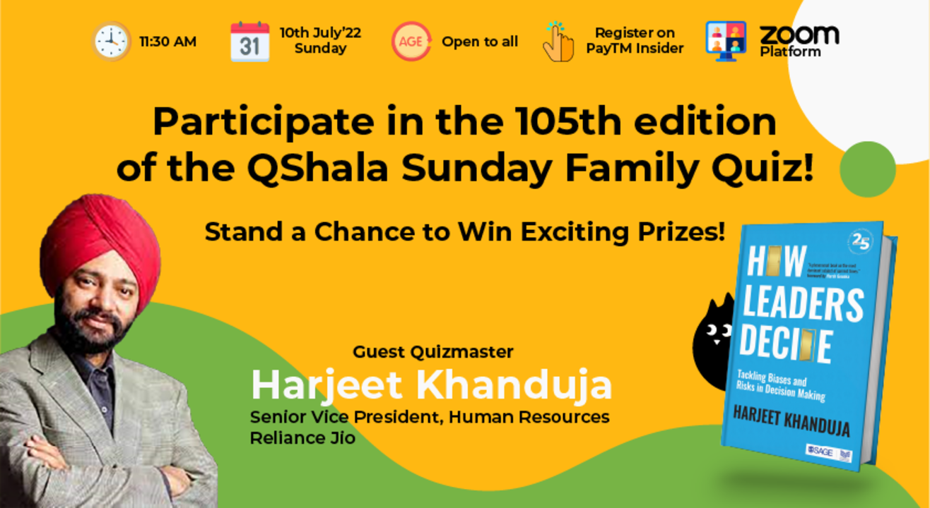 105th edition of the QShala Sunday Family Quiz