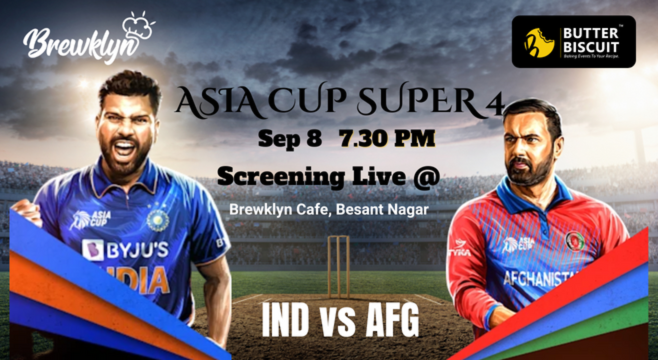 INDIA AFGHANISTAN ASIA CUP LIVE Screening at Brewklyn Beach View Cafe