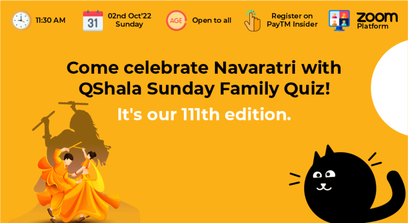 111th Edition of the QShala Sunday Family Quiz - Navratri Special 