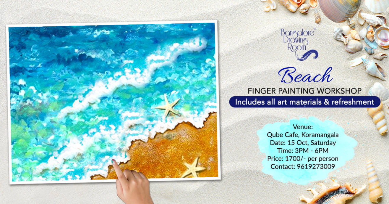 Beach Finger Painting Workshop by Bangalore Drawing Room