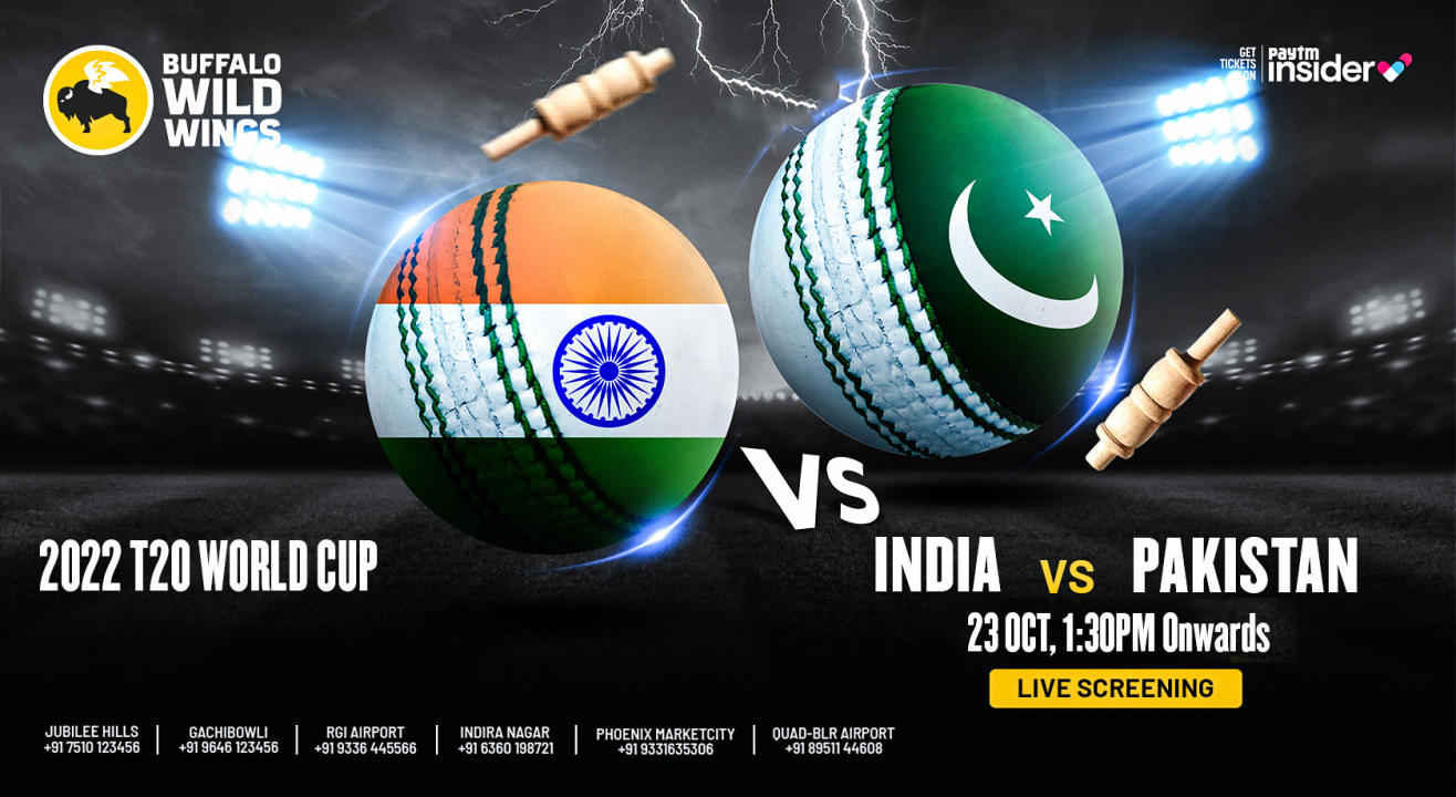 India vs Pakistan T20WC Live Screening - BWW Hyd Airport