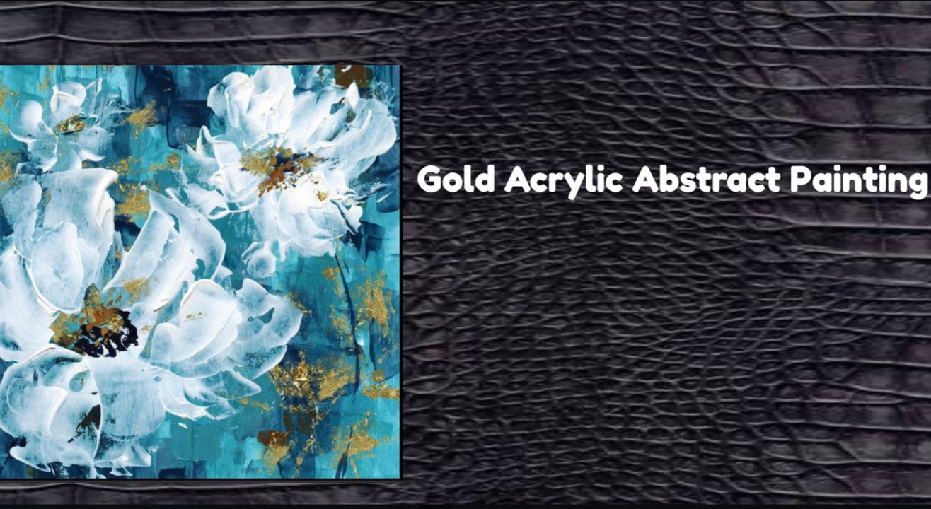 Gold Acylic Abstract Painting