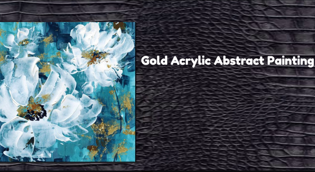 Gold Acylic Abstract Painting 