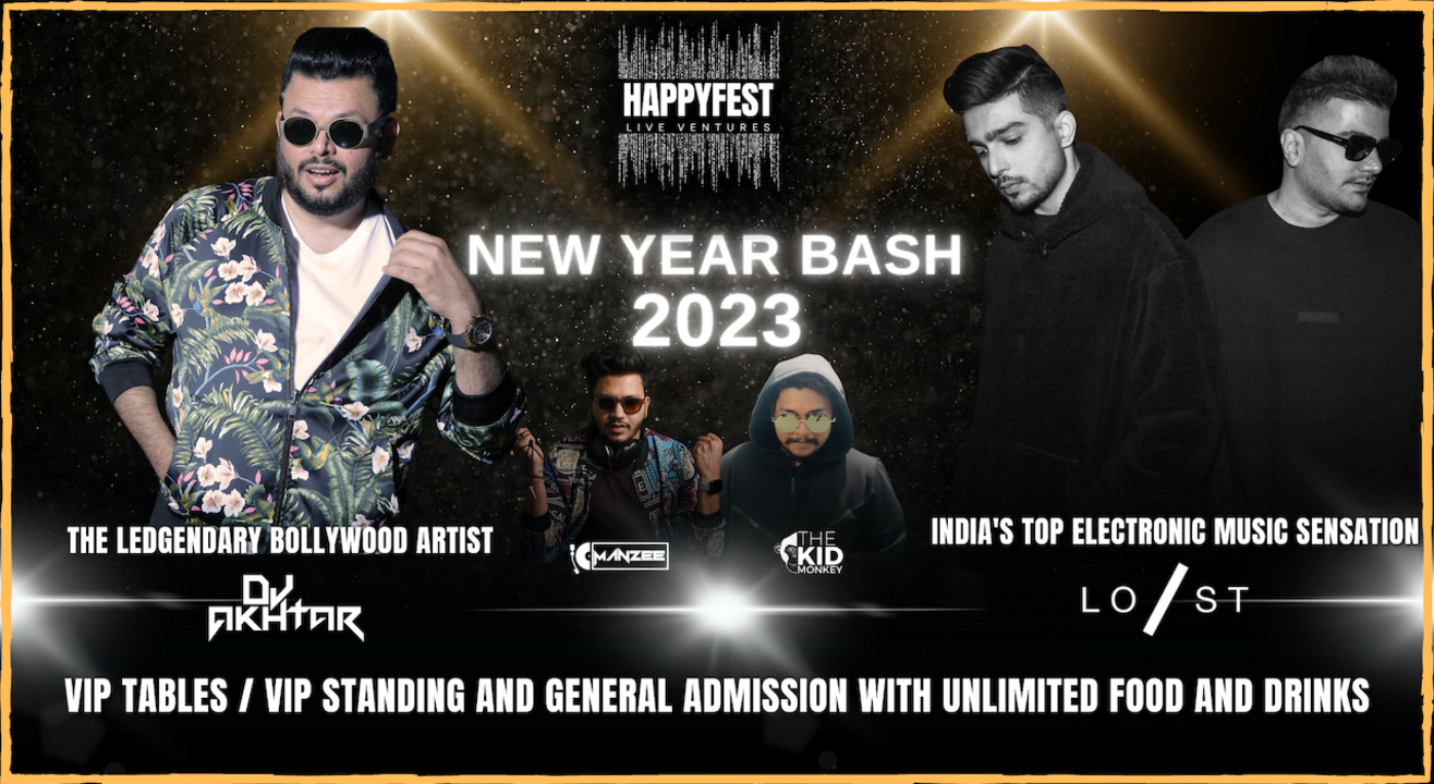 BIGGEST NEW YEAR BASH 2023 @ CIDCO Exhibition Centre, Vashi by HappyFest Live| NYE 2023 |  | NYE 2023