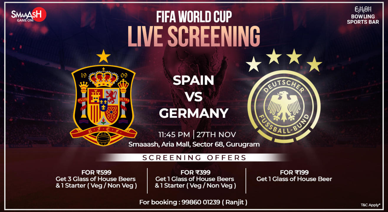 SPAIN VS GERMANY FIFA WORLD CUP LIVE SCREENING, ARIA MALL